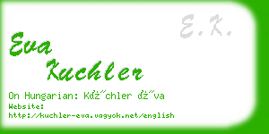 eva kuchler business card